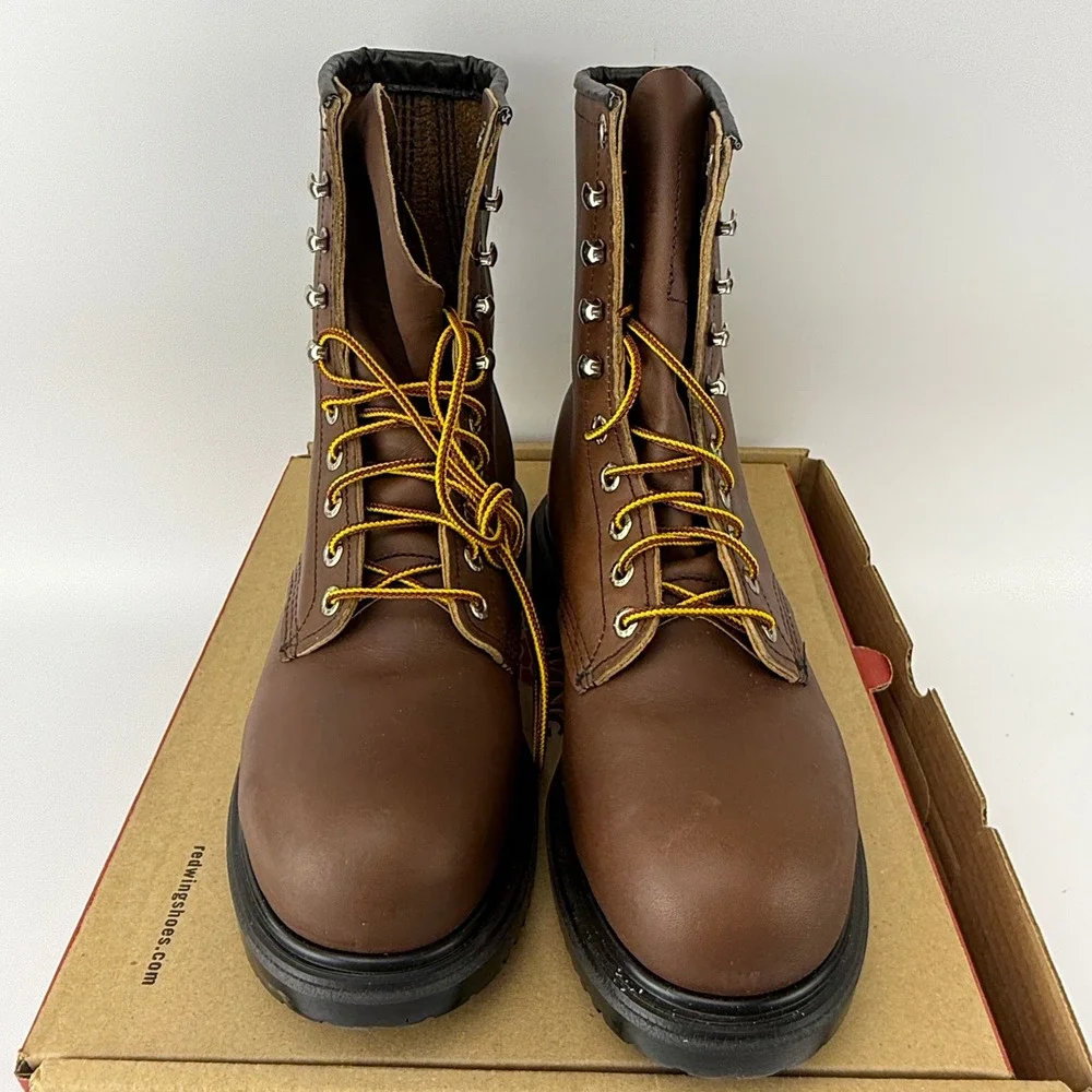 Red Wing 2233 SuperSole 8 Inch Steel Toe Work Boots Mens 8.5 EE Brown NIB